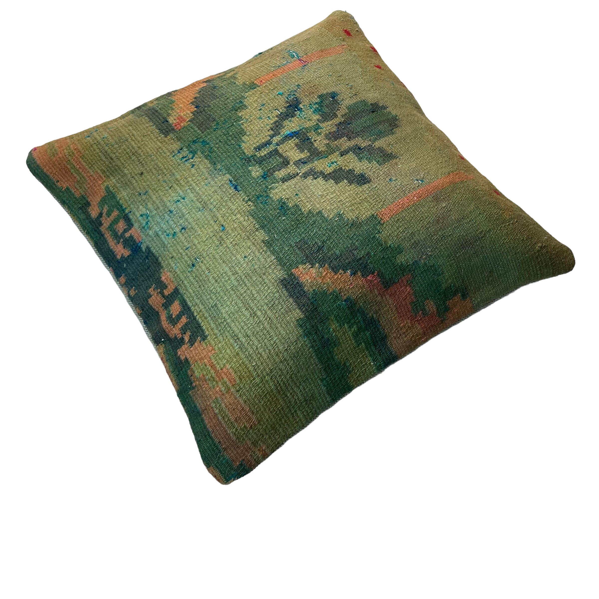 Housse de coussin kilim turc vintage, 40 x 40 cm