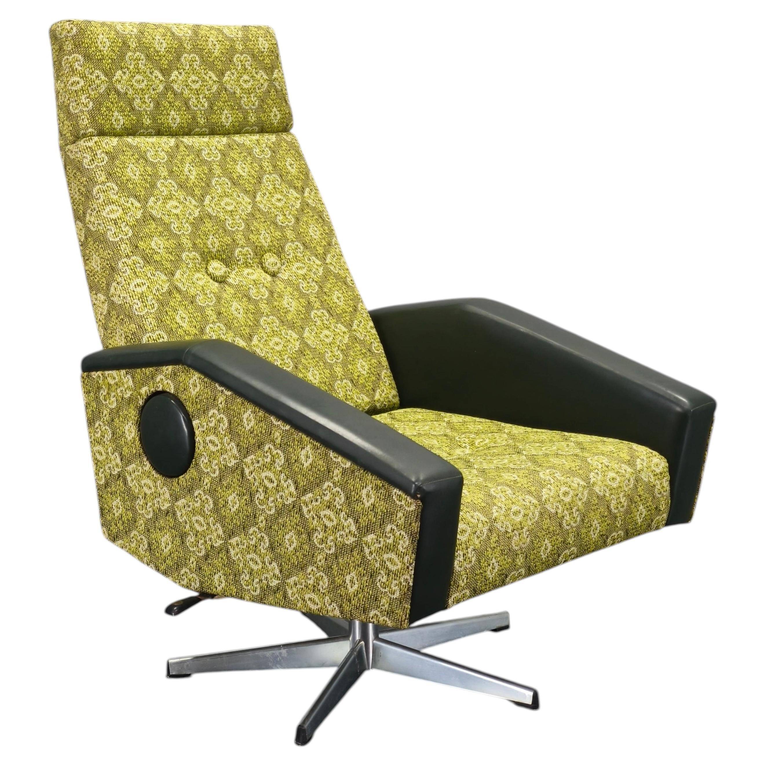 Czechoslovak Mid-Century Reclining Armchair, 1970s