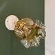 Vintage amber glass tulip wall light