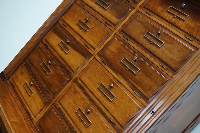 Walnut apothecary furniture France 1920s