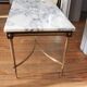 Table basse marbre laiton et bois