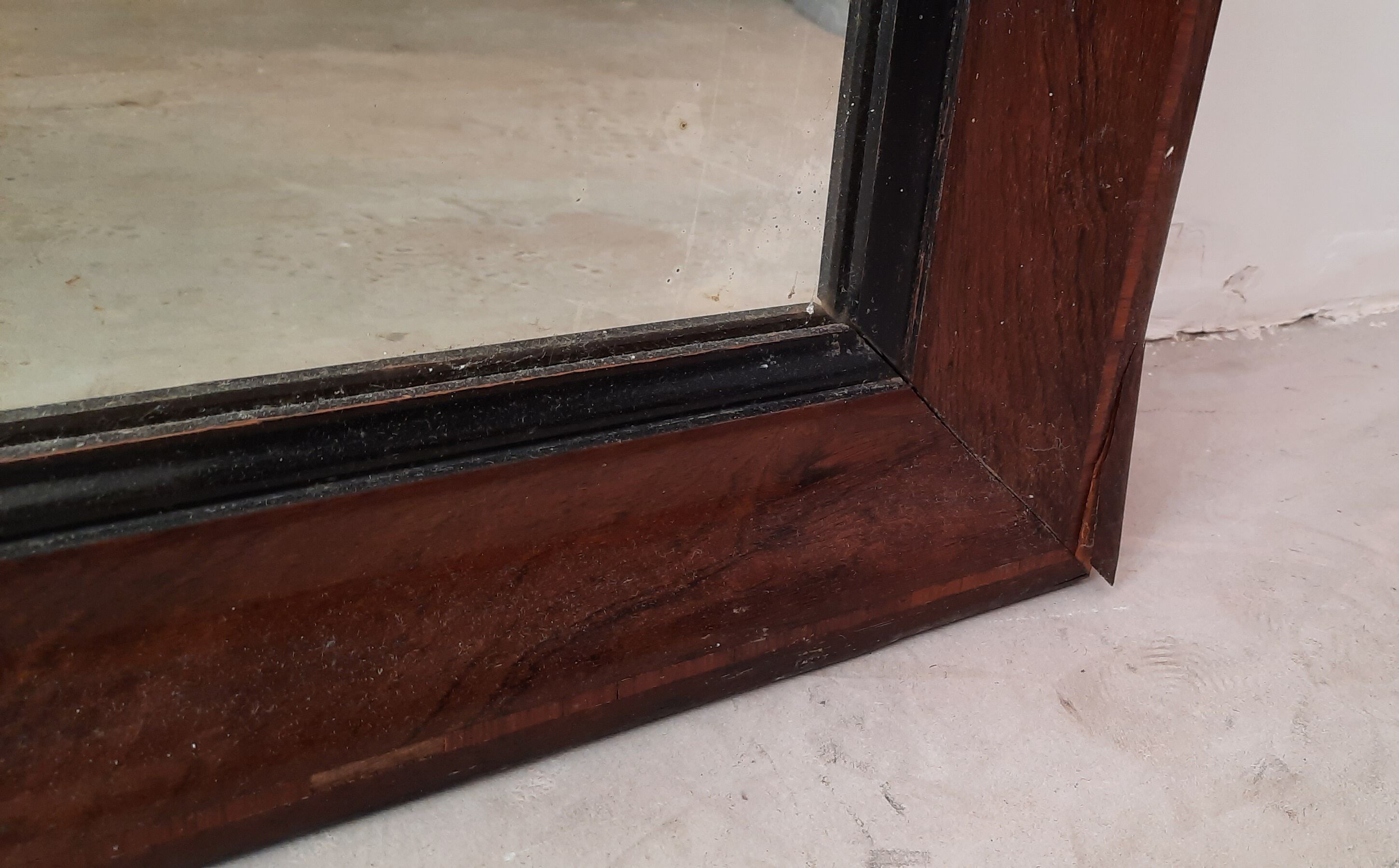 Large Mahogany Art Deco mirror around 1930 135 X 99 cm