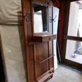 Old wooden wall-mounted locker room - Art Deco