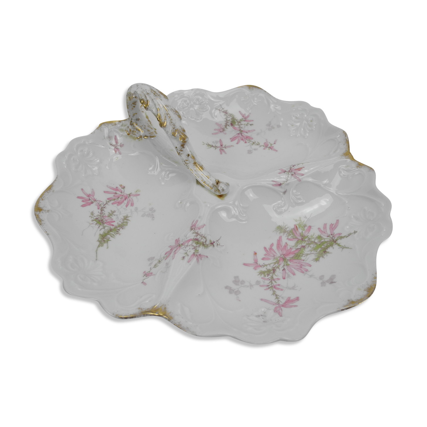 Old porcelain beggar serving dish