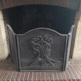 Wrought iron fireplace screen
