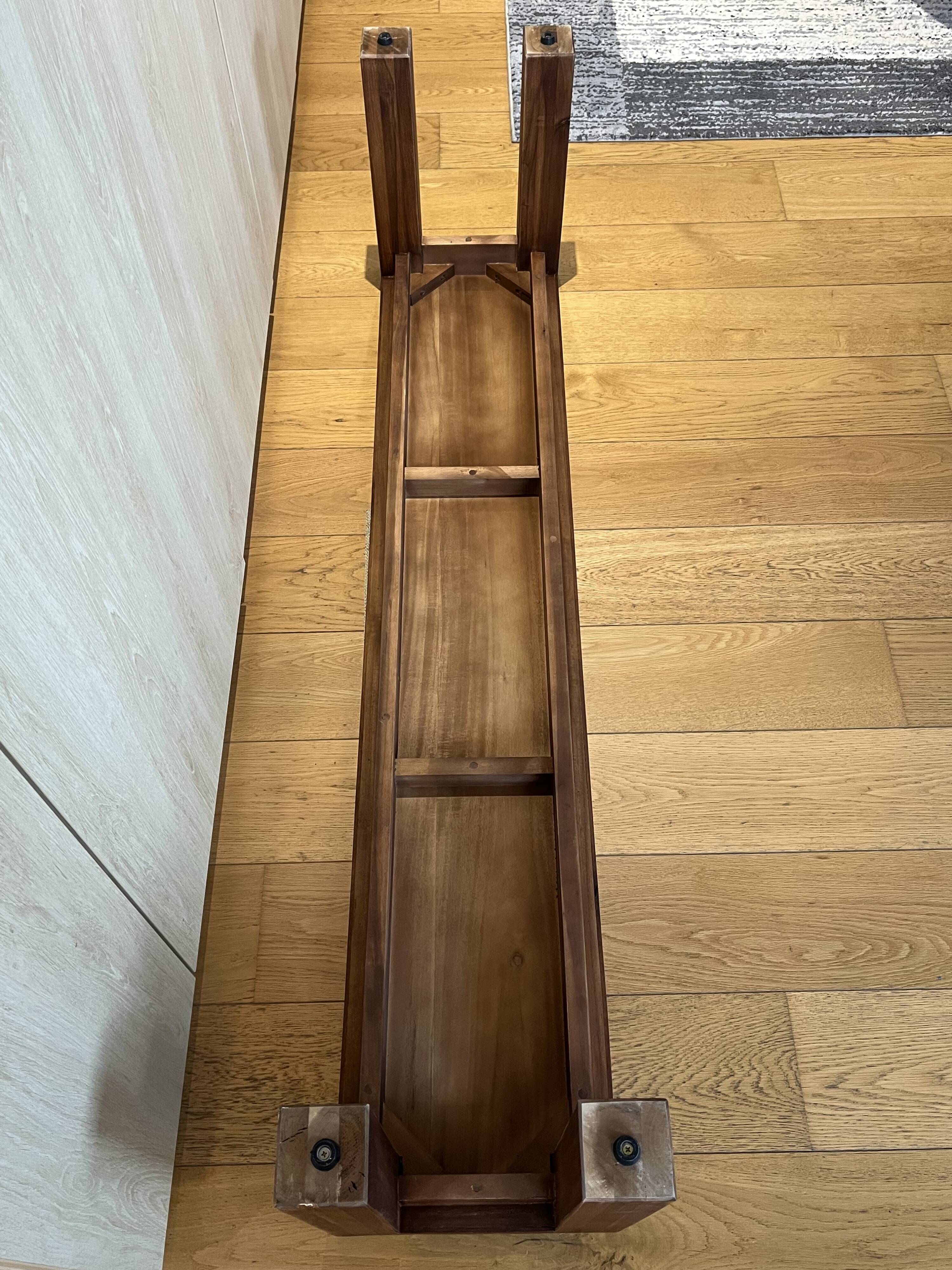 Handcrafted wooden bench