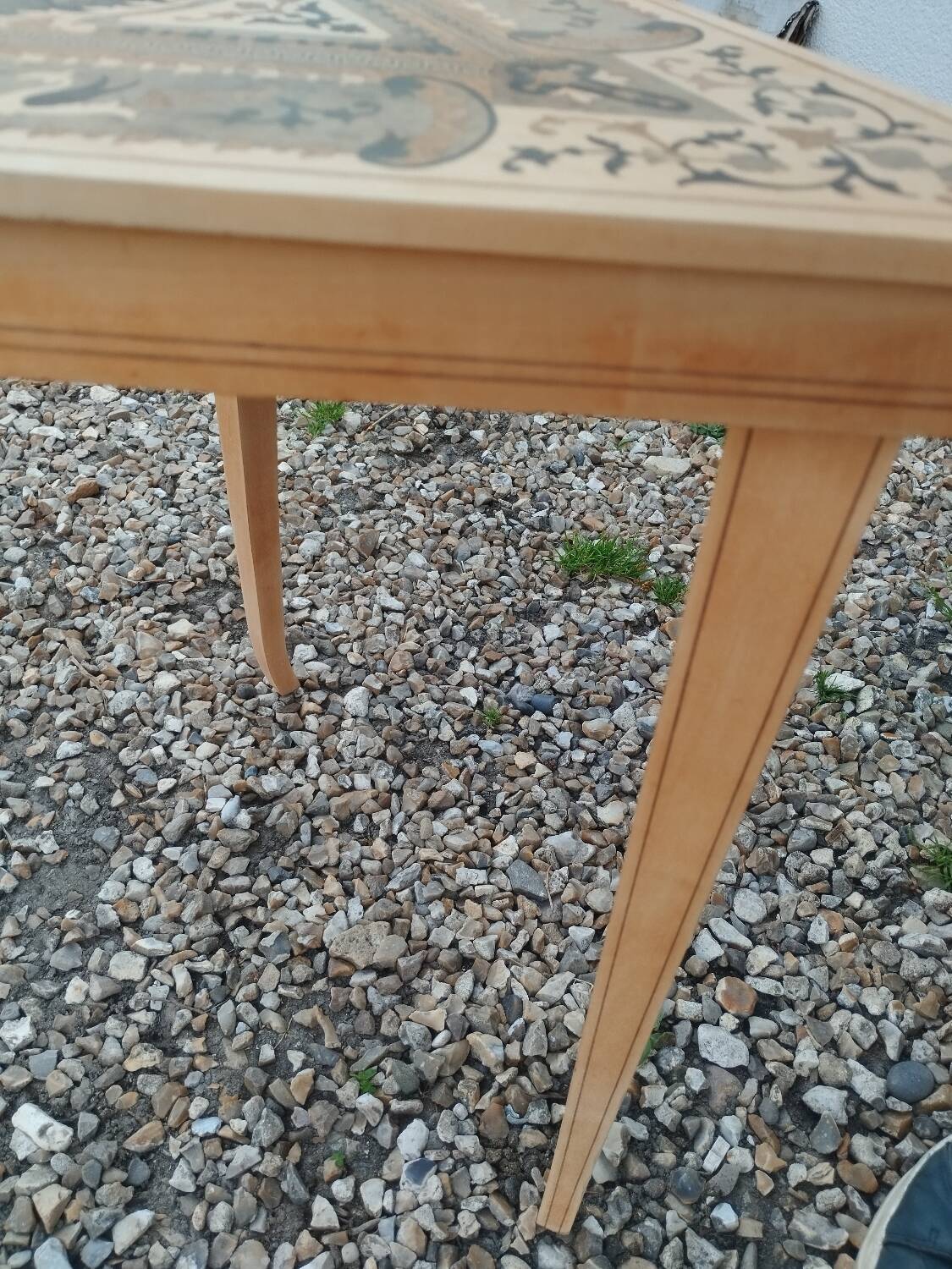 Pair of antique marquetry bedside tables