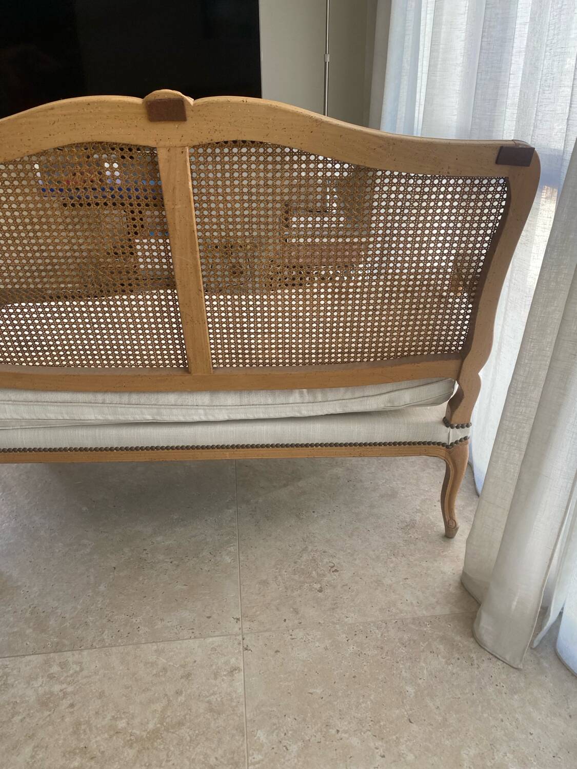 French vintage bank chair