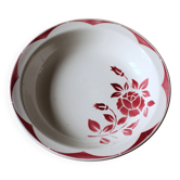 Hollow round plate Corsica Red Digoin Sarreguemines
