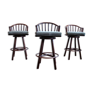 Tabourets de bar en rotin