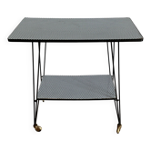 Table d appoint - desserte TV - vintage 70 - À damiers