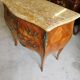 Commode en bois de rose 2 tiroirs plateau marbre n22