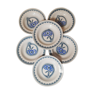 Assiettes creuses Faïence Sarreguemines modèle Phocéen
