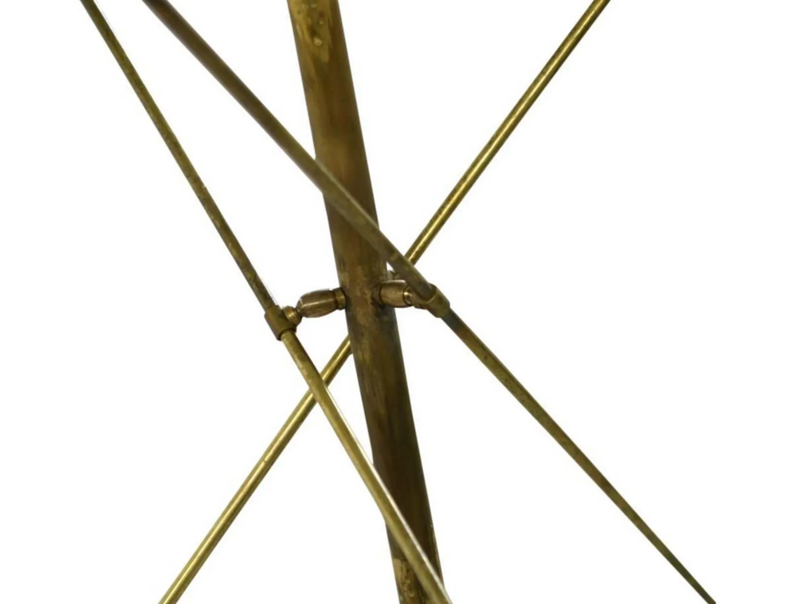 Italian 1950s style adjustable three-arm chandelier.