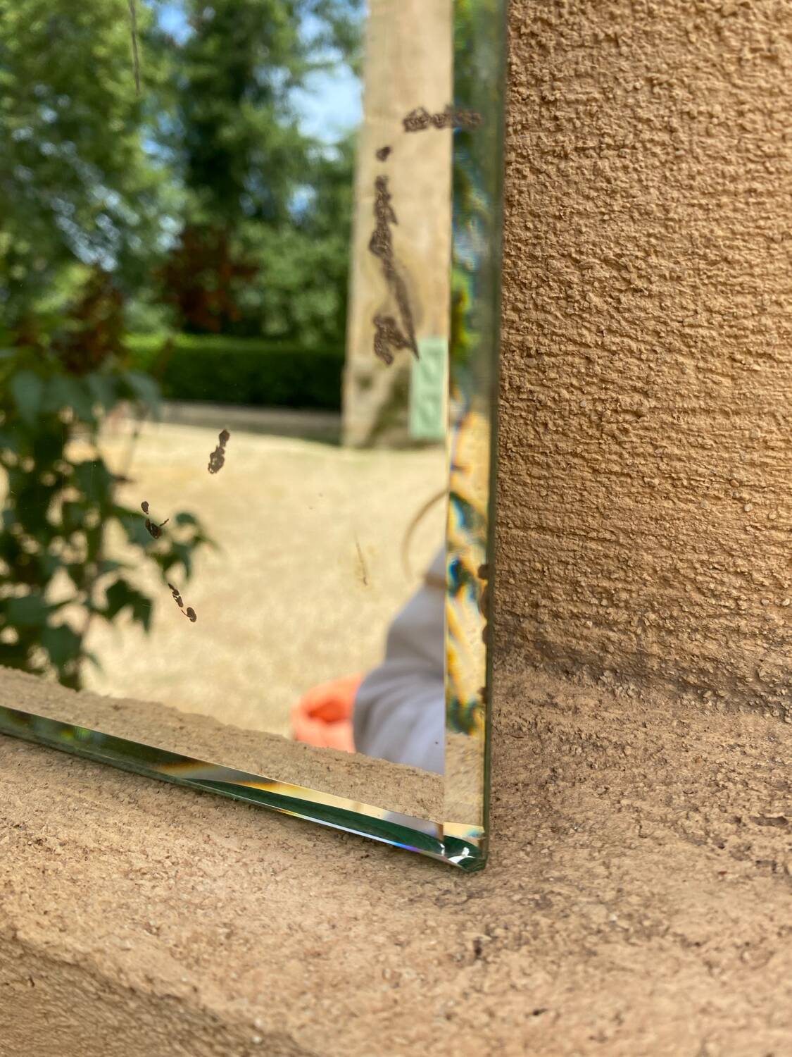 Vintage beveled mirror