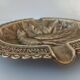 Vintage brass ashtray from the 1940s-1950s.