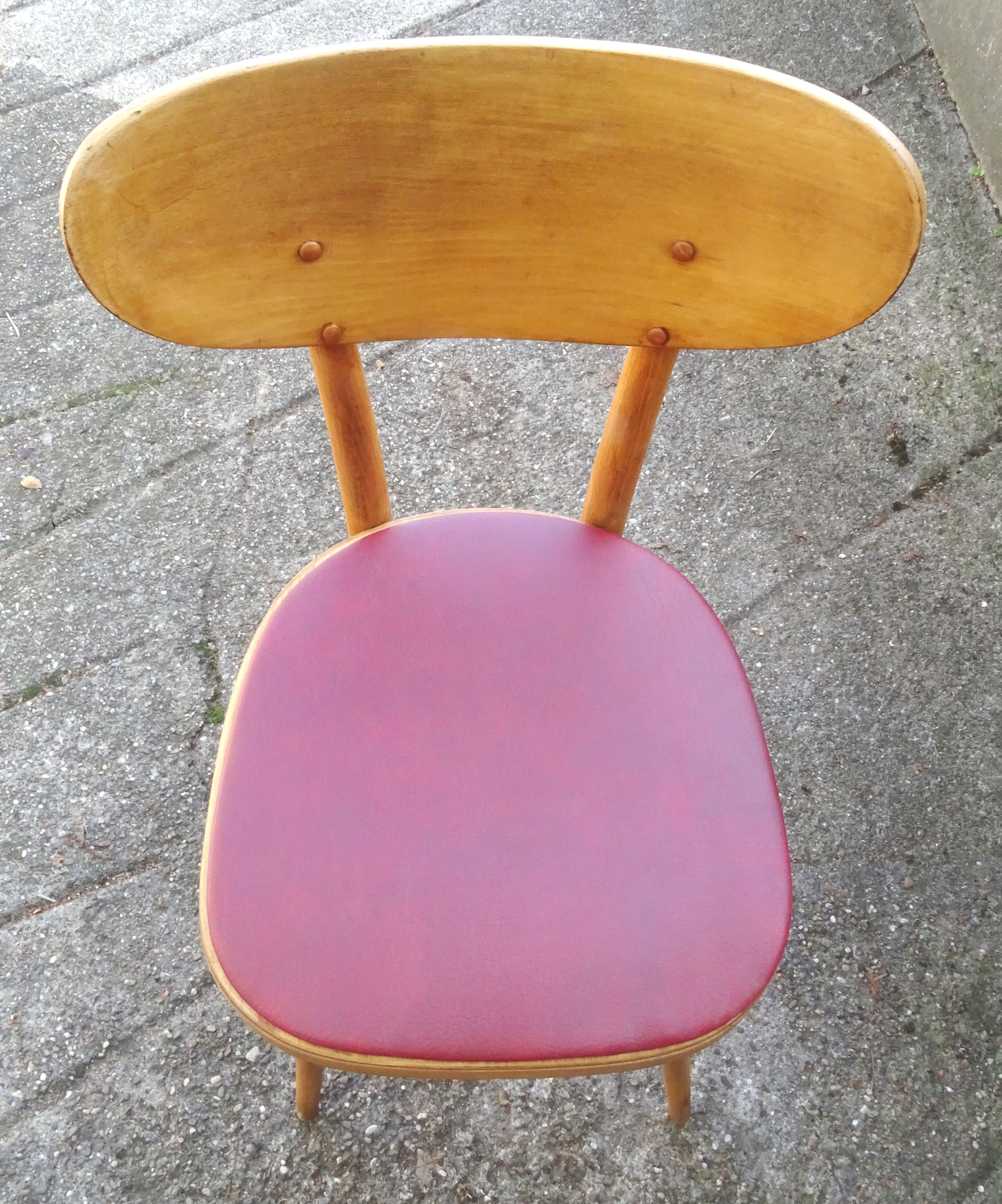Baumann skai, foot compass zone 1955 Scandinavian vintage Chair