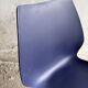 Ensemble de 4 chaises Kartell Maui — Sièges en polypropylène bleu marine, pieds en chrome, par Vico Magistretti