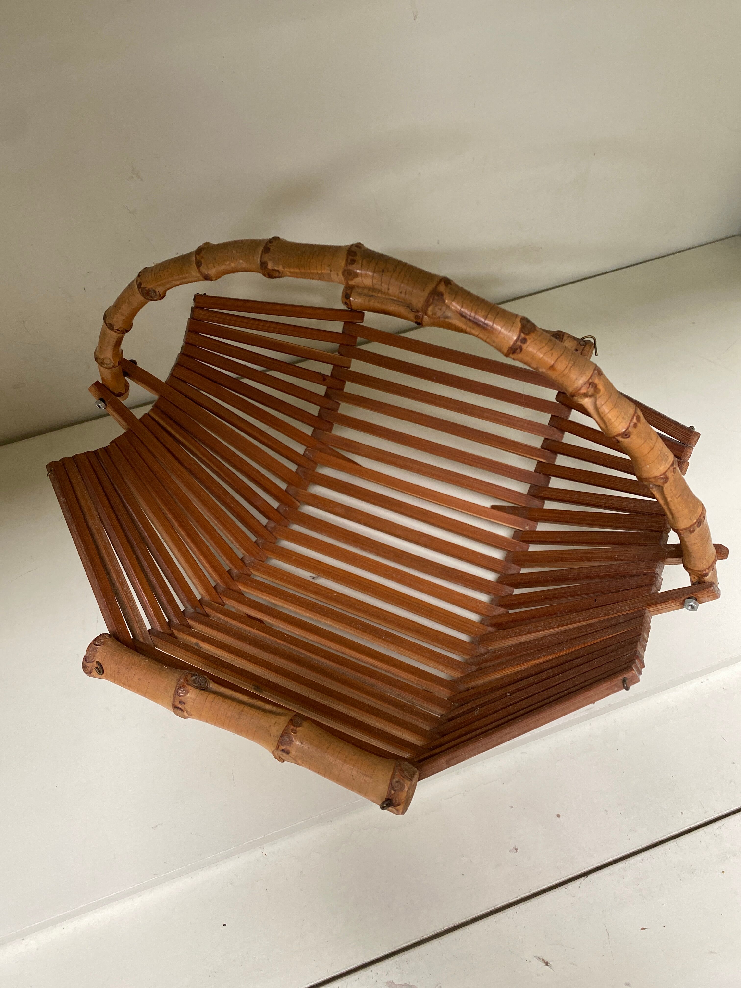 Vintage rattan basket