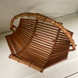 Vintage rattan basket