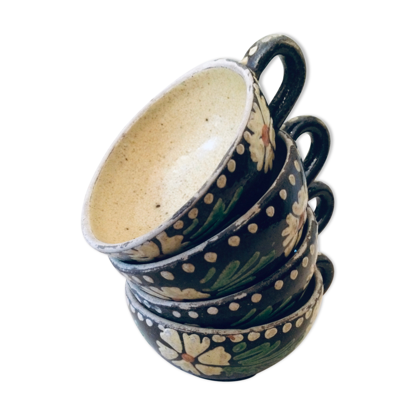 Old Marnaz terracotta cups