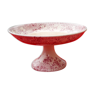 Earthenware compotier KG Lunéville model Eres diam 23 cm