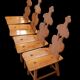 Lot de 4 chaises Tyroliennes.