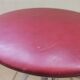 German red leather swivel filigree rotating height adjusting stools by Hailo 1960s, Set of 2