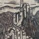 Lithograph print signed Herte landscape view 90/250