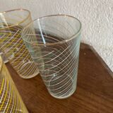 5 verres à orangeade des annees 70.