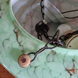 Art deco pendant lamp marbled glass ceiling light