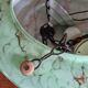 Art deco pendant lamp marbled glass ceiling light