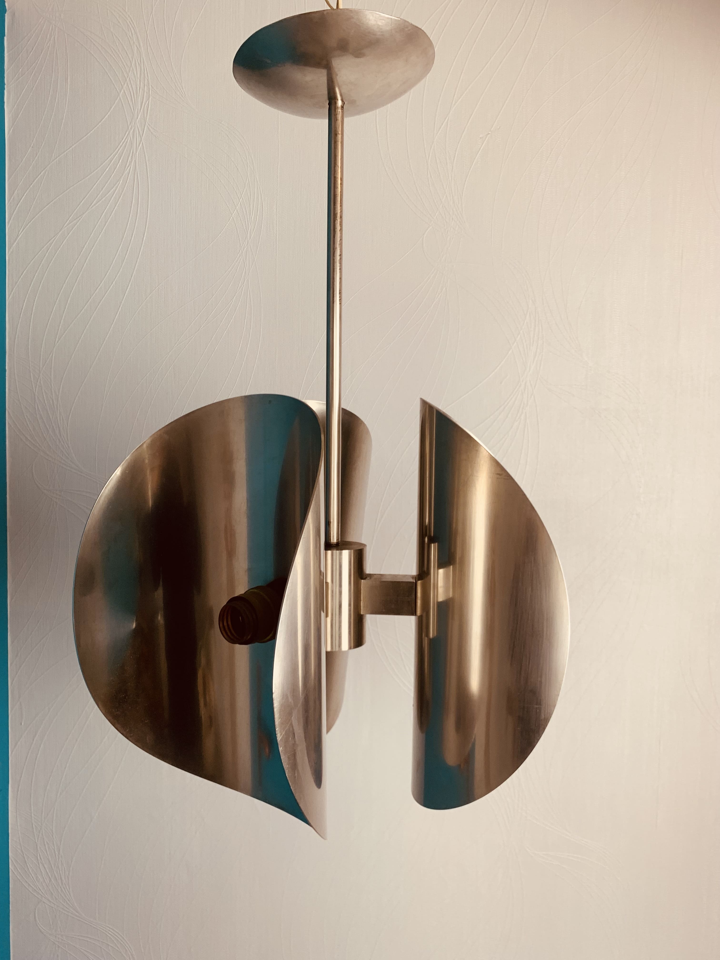 Space Age Chrome Chandelier - 3 Lights