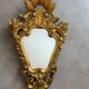 Antique golden cornucopia mirror from the 1950s, France.