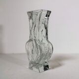 Vase en verre texturé par Ingrid Glashutte années 1970