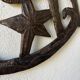 Brutalist metal wall sculpture "sun-moon"