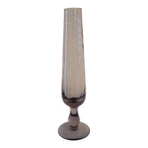 Soliflore en verre fumé texturé. Années 70