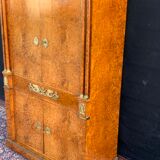 Secretary cabinet in amboine magnifying glass