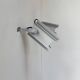 Pair of vintage wall lights, aluminium cast, Italy, 1980.