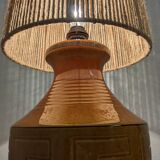 Vintage ceramic lamp and jute rope