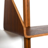 Fine danish teak wing shelf system 1950s