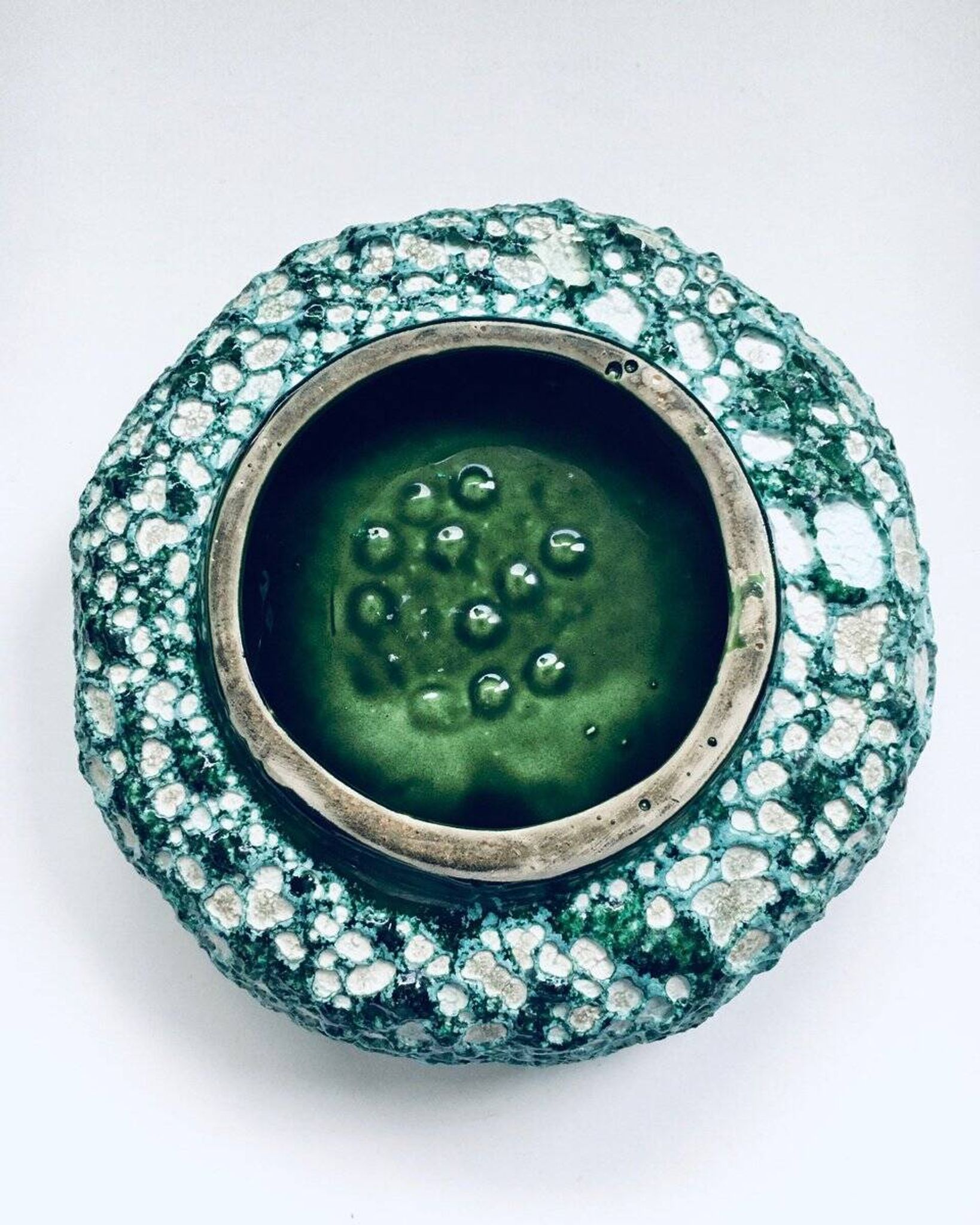 Mid-Century Italian Modern Art Pottery Bowl with Ocean Coral Structure, 1960s
