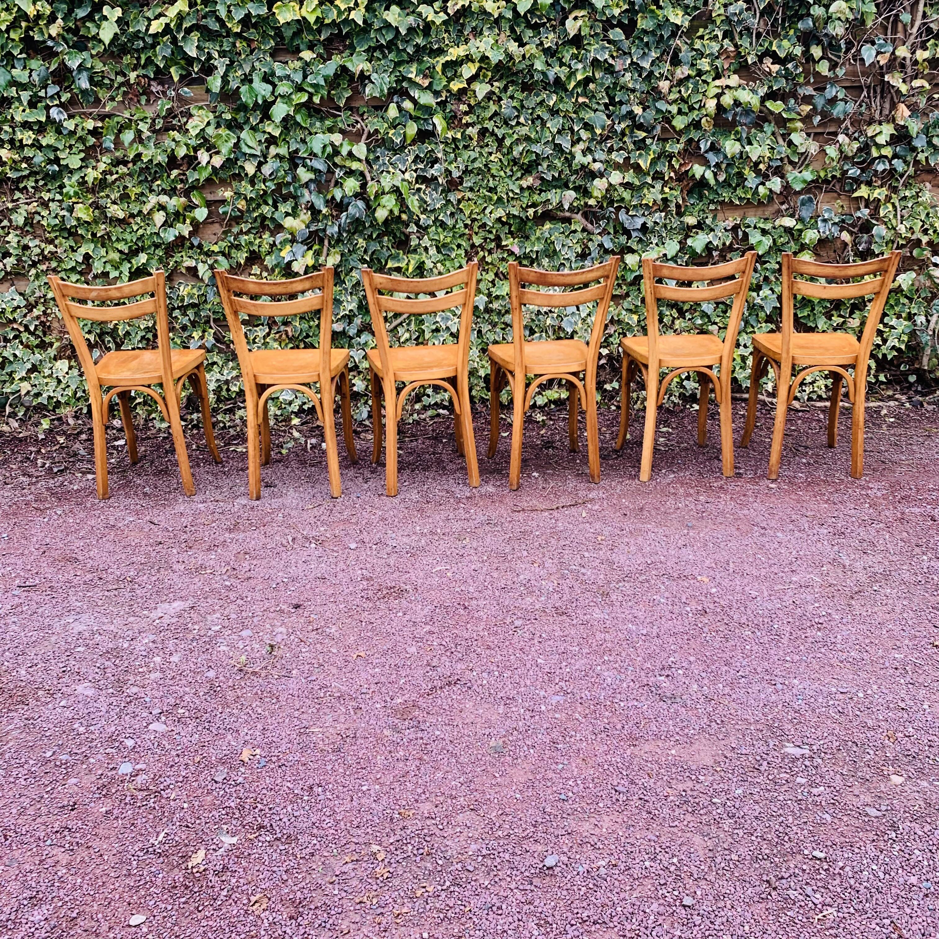 Set of 6 60s bistro chairs