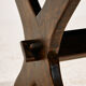 Brutalist oak dining set, set of 7.