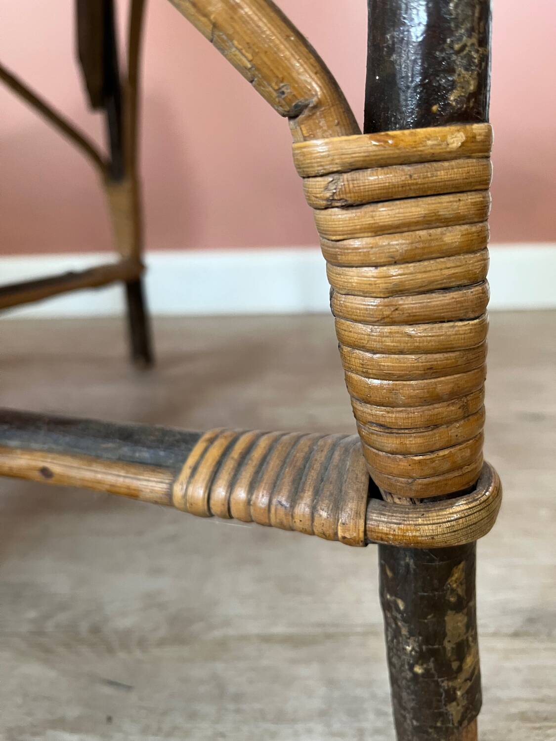 Vintage rattan armchair