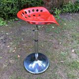 Tabouret siège de tracteur rouge  par Fermigier pour Mirima vers 1970