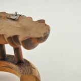 Porte manteaux en bois et laiton - 1950