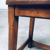 Set of Belgian Handcrafted Wooden Stools, 1940s