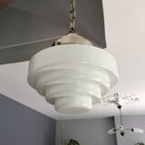 Murano glass and chrome suspension