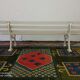 Wooden garden bench and old cast iron